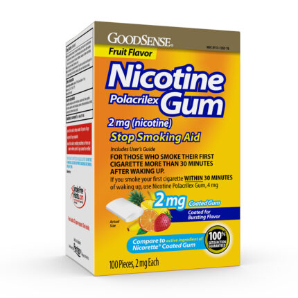 Goodsense Nicotine Gum Coated 2Mg Fruit 100 Ct