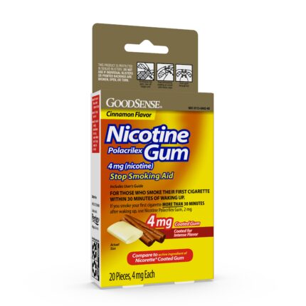 Goodsense Nicotine Gum Coated 4Mg Cinnamon 20 Ct