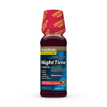 Goodsense Nighttime Cold & Flu Multi Symptom Cherry 8 Oz