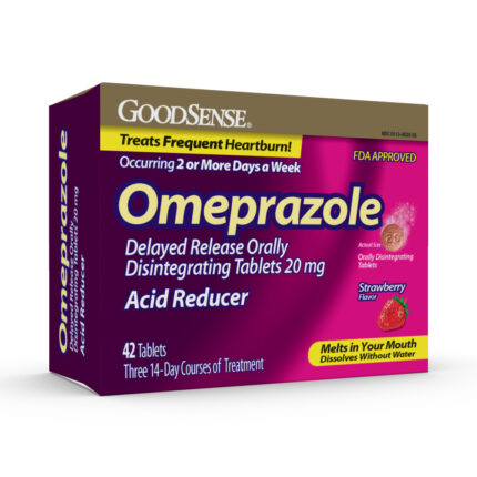 Goodsense Omeprazole 20 Mg Delayed Release Tablets Odt Strawberry 42 Ct NBB