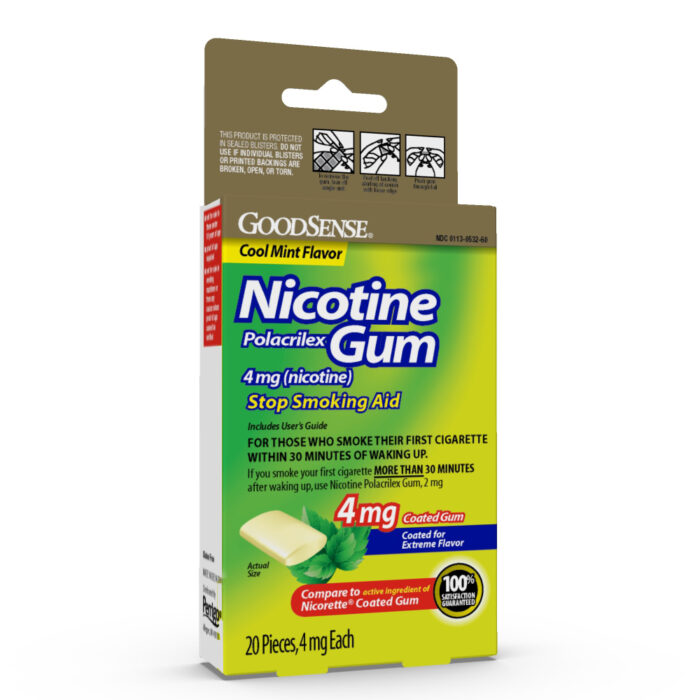 Goodsense Nicotine Gum Coated 4Mg Mint 20 Ct - Image 1