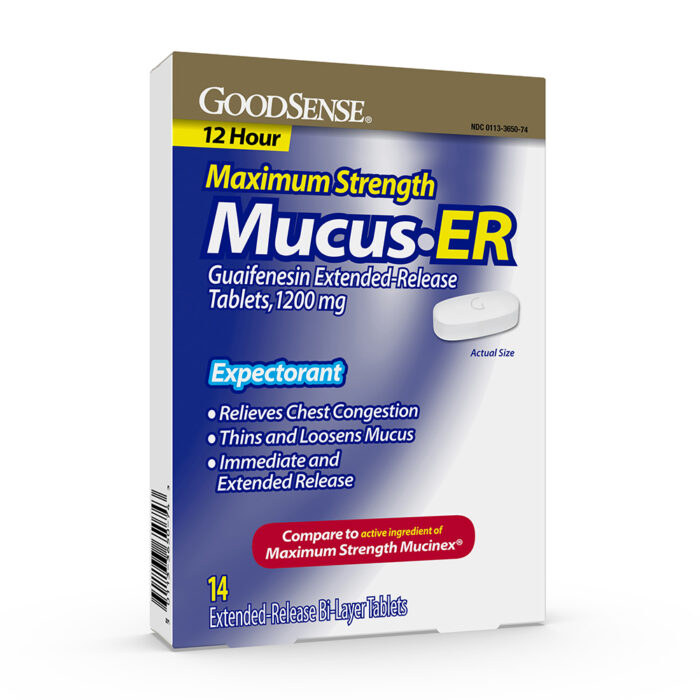 Goodsense Mucus Er 600Mg 12-Hr Bi-Layer Tablets 14 Ct - Image 1