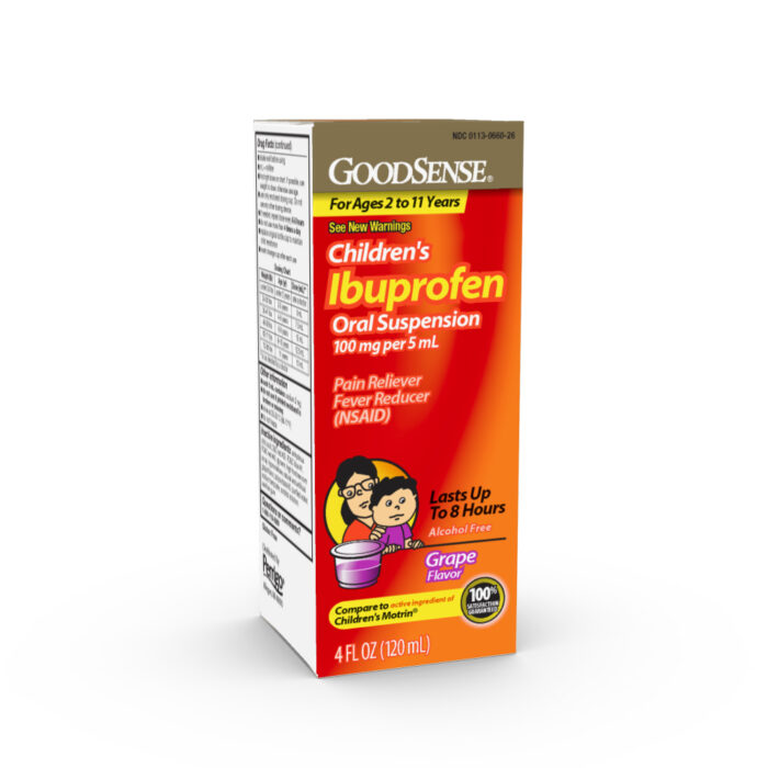 Goodsense Children's Ibuprofen 100 Mg Oral Suspension Grape 4 Oz - Image 1