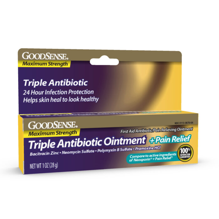 Goodsense Max Strength Triple Antibiotic Ointment + Pain Relief 1 Oz - Image 1