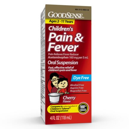 Goodsense Child Pain Relief Acetaminophen 160 Mg Suspension Liquid Dye-Free Cherry 4 Oz - Relaunched May 2023