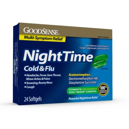 Goodsense Nighttime Cold & Flu Multi Symptom Softgels 24 Ct