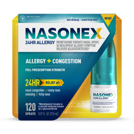 Nasonex 24Hr Allergy + Congestion Nasal Spray 120 Sprays