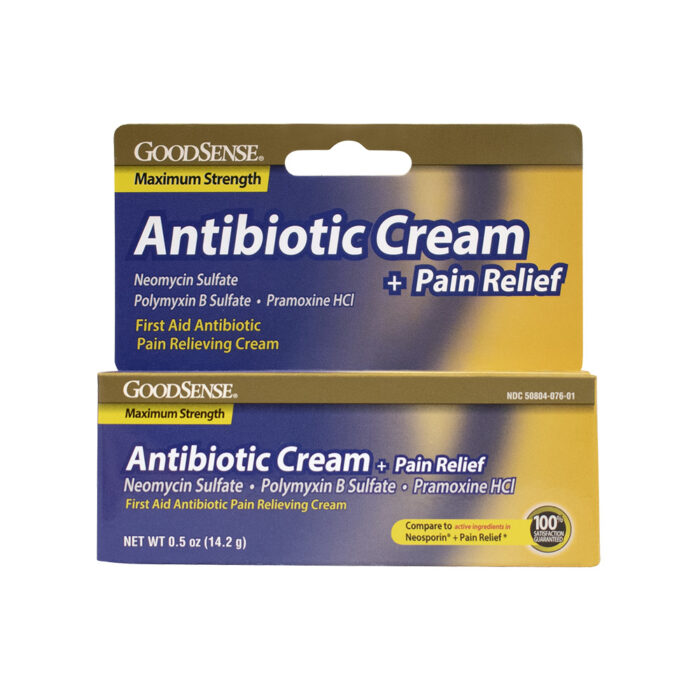 Goodsense Max Strength Antibiotic Cream + Pain Relief 0.5 Oz - Image 1
