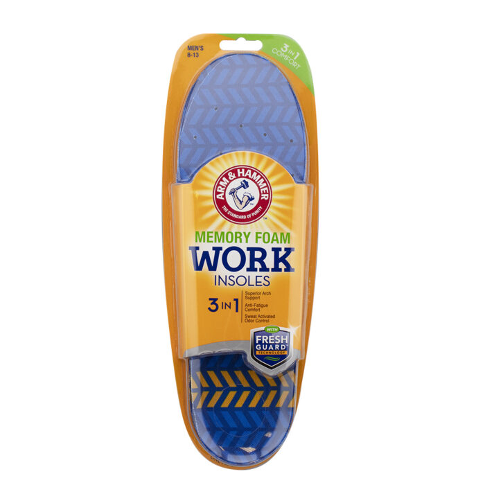 Arm & Hammer Memory Foam Insoles Work 1 Pr - Image 1