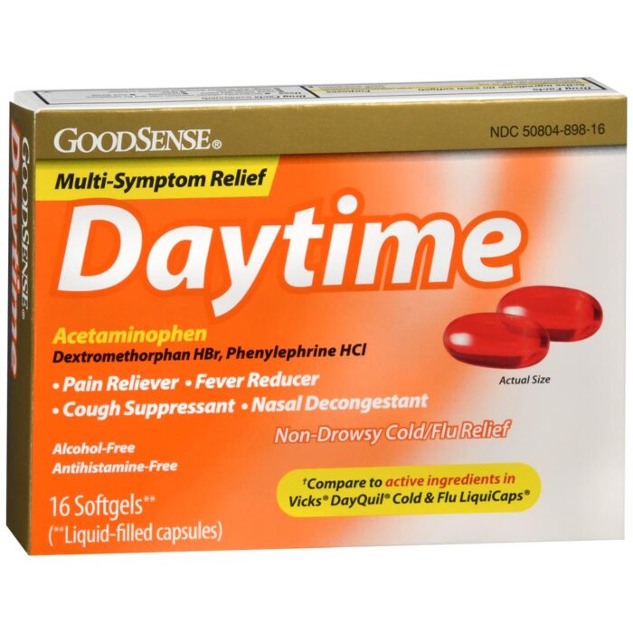 Goodsense Daytime Cold & Flu Multi Symptom Softgels 16 Ct - Image 1