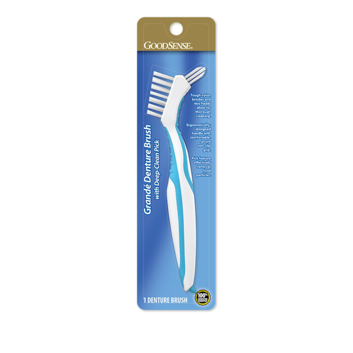 Goodsense Grande Denture Brush With Deep Clean Pick 1 - Image 1