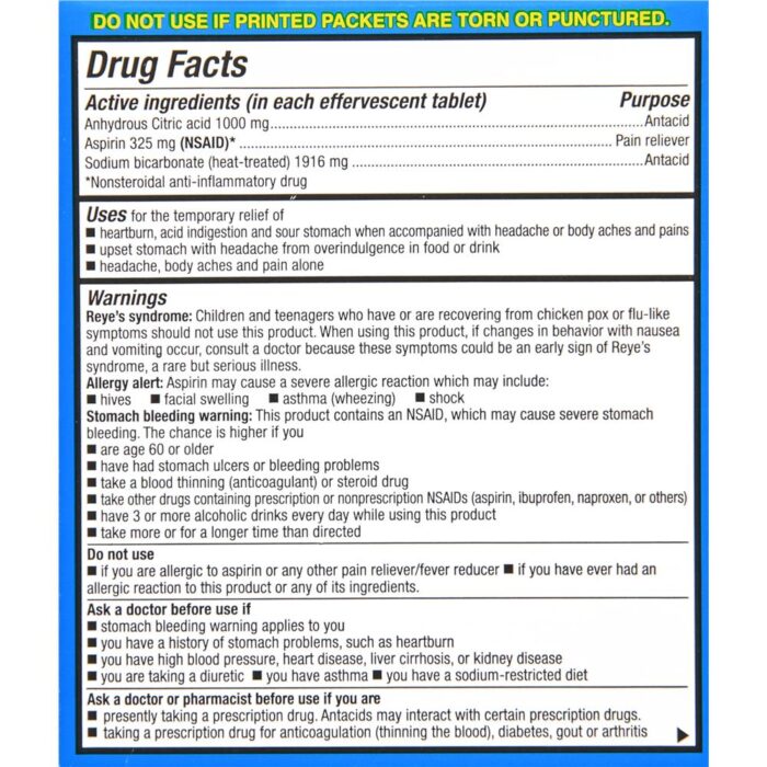 GoodSense Effervescent Pain Relief Tablets, 36 Count - Image 3