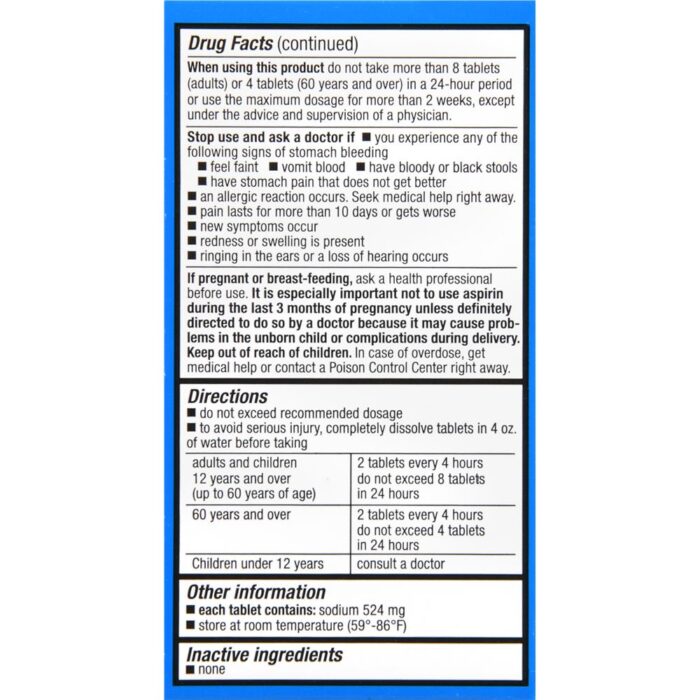 GoodSense Effervescent Pain Relief Tablets, 36 Count - Image 4