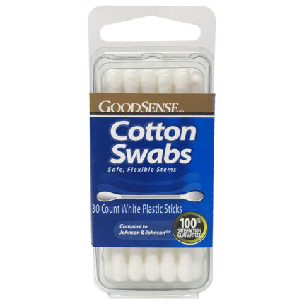 Goodsense Cotton Swabs (Plastic) Trial Size 30 Ct