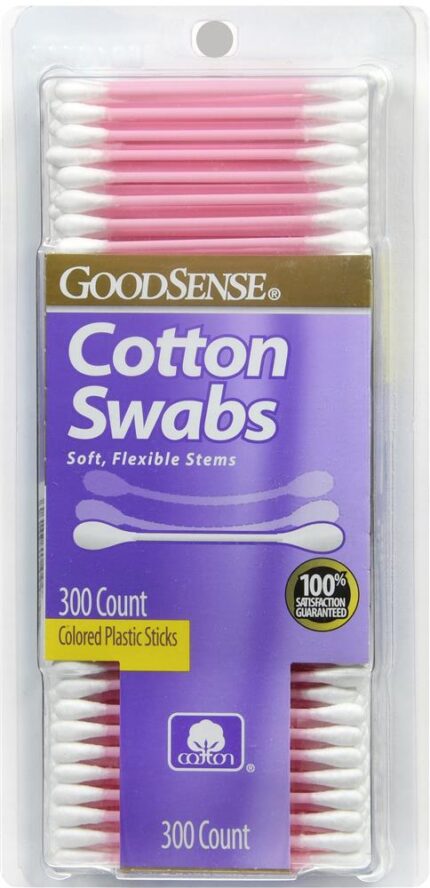 Goodsense Cotton Swabs (Color - Plastic) 300 Ct