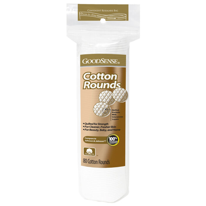 Goodsense Cosmetic Cotton Rounds 80 Ct - Image 1