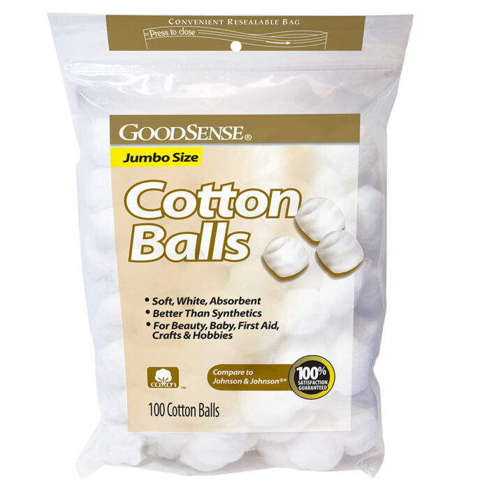 Goodsense Cotton Balls Jumbo Size 100 Ct - Image 1