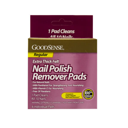 Goodsense Nail Polish Remover Pads Regular - For Natural Nails 6 Ct