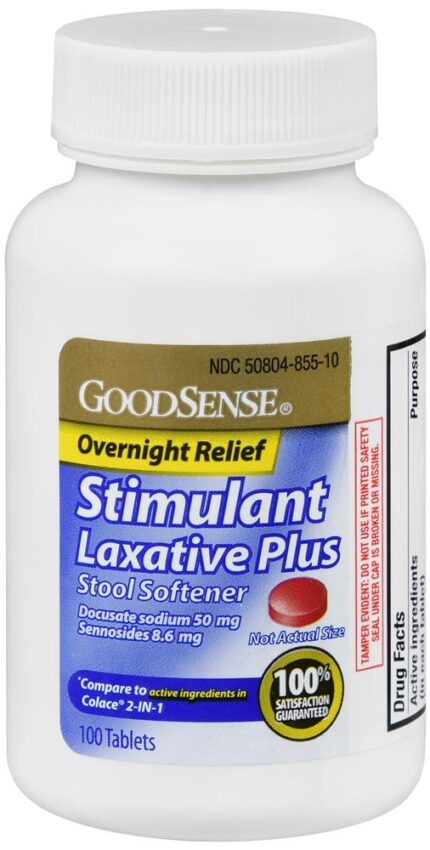Goodsense Stimulant Laxative + Stool Sftnr Overnight Rlf Tabs 100 Ct