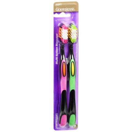 Goodsense Multi Action Massage Sft Tbrush 2 Pk