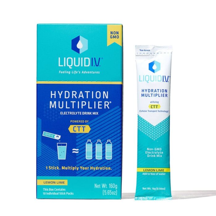 Liquid I.V. Hydration Multiplier Electrolyte Drink Mix Lemon Lime 5.65 oz 10 ct