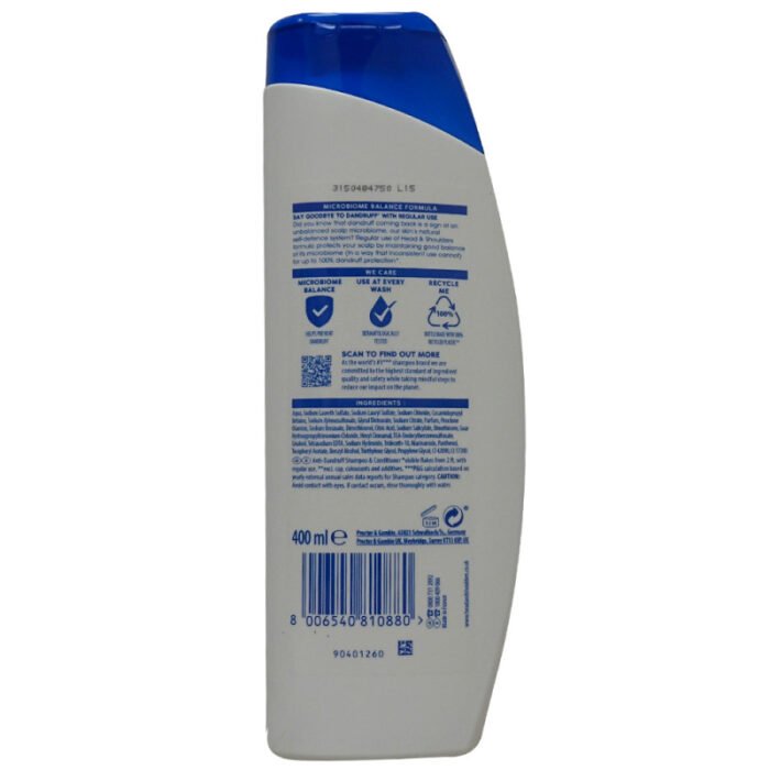H&S shampoo 400 ml. Anti-dandruff classic clean 2 in 1. - Image 2
