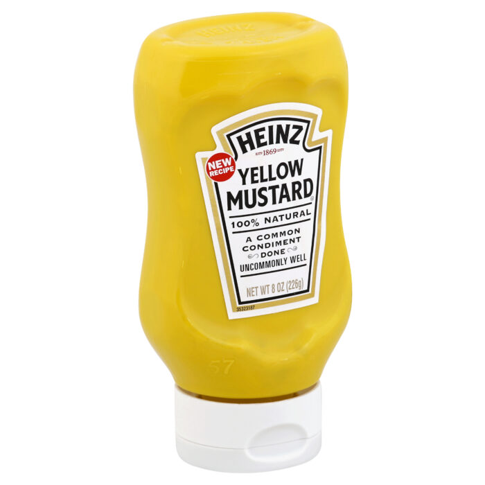 Heinz, Yellow Mustard Bottle, Case Of 12, 8 Oz - Image 1