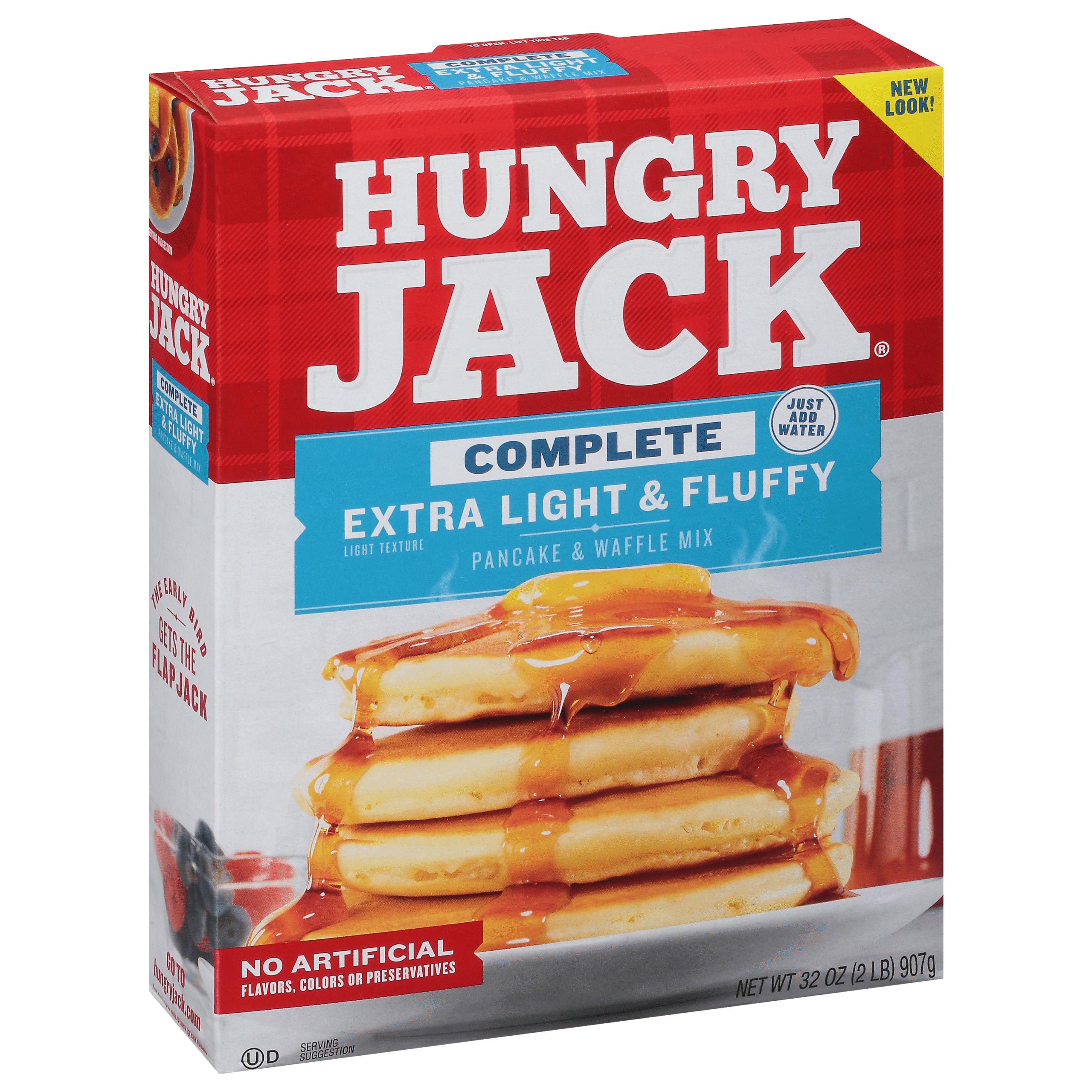 00013300280676_FLE_21092022_1WorldSync_F.png Hungry Jack, Complete Extra Light And Fluffy Pancake Mix, Case Of 6, 32 Oz - Image 1