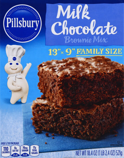 Pillsbury, Milk Brownie Mix, Case Of 12, 18.4 Oz