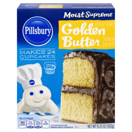 Pillsbury, Golden Butter Cake Mix, Case Of 12, 15.25 Oz