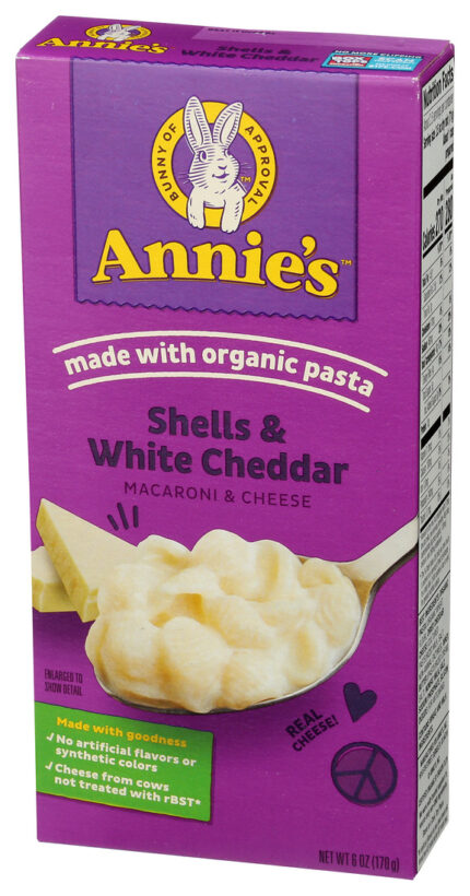 Annie'S Homegrown, Organic Macaroni And Cheese Shells And White Cheddar, Case Of 12, 6 Oz