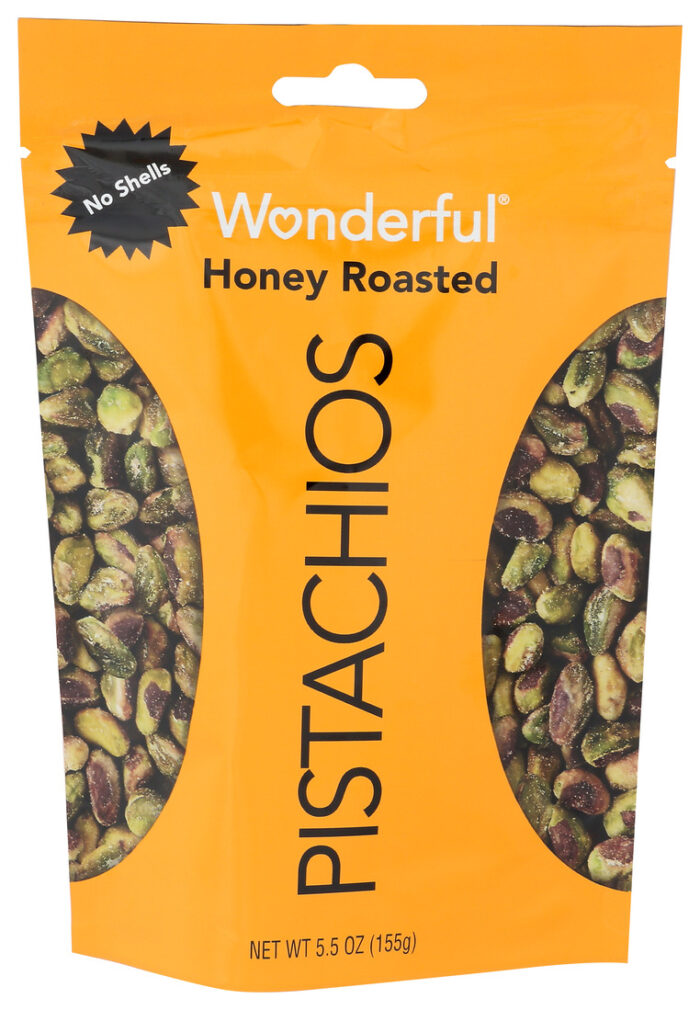 Wonderful Pistachios, No Shell Pistachios Honey Roasted, Case Of 10, 5.5 Oz - Image 1
