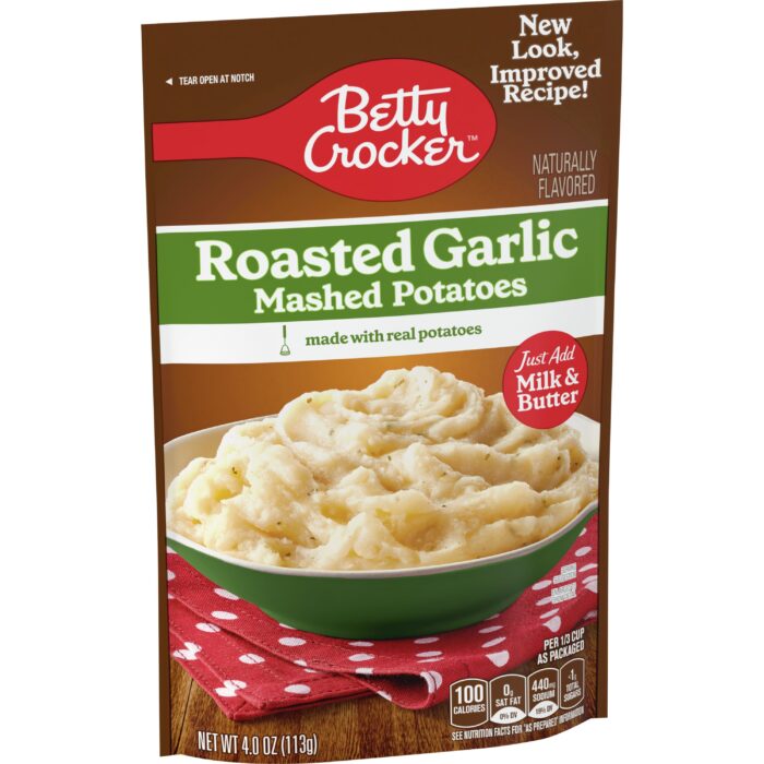 Betty Crocker, Roasted Garlic Mashed Potatoes, Case Of 8, 4 Oz - Image 1