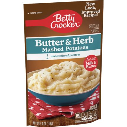 Betty Crocker, Butter & Herb Mashed Potatoes, Case Of 8, 4 Oz