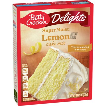 Betty Crocker, Delights Super Moist Lemon Cake Mix, Case Of 12, 13.25 Oz