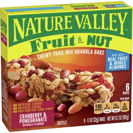 Nature Valley, Chewy Trail Mix Bars Cranberry & Pomegranate, Case Of 12, 6.7 Oz
