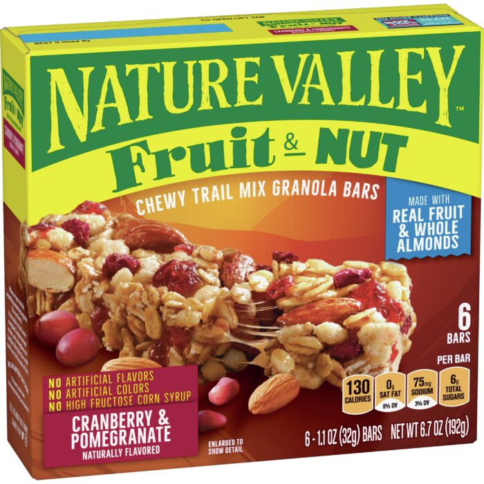Nature Valley, Chewy Trail Mix Bars Cranberry & Pomegranate, Case Of 12, 6.7 Oz - Image 1