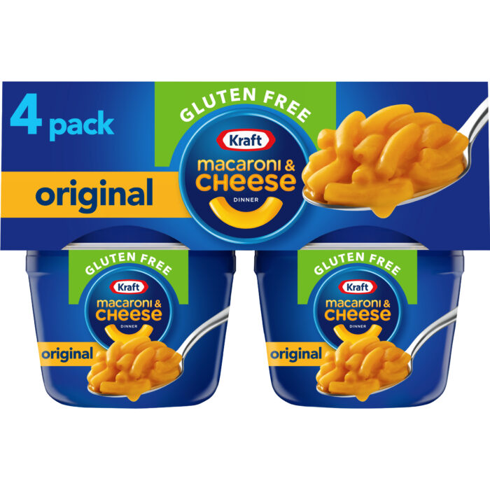 Kraft, Gluten Free Original Macaroni And Cheese Dinner Pack Cups, Case Of 6, 7.6 Oz - Image 1