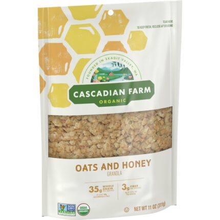 Cascadian Farm, Oats And Honey Granola Organic, Case Of 4, 11 Oz