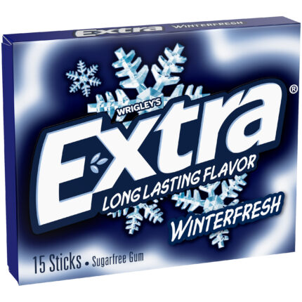 Extra, Winterfresh Sugarfree Gum Single Pack, Case Of 10, 15 Ct