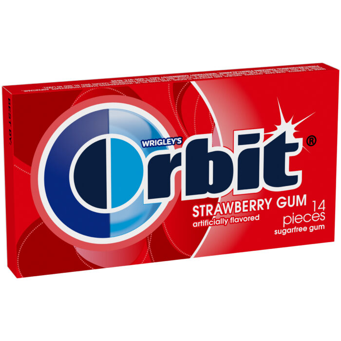 Orbit, Sugar Free Gum Strawberry, Case Of 12, 14 Ct - Image 1