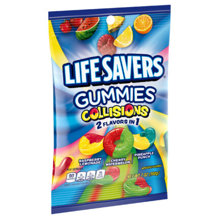 Life Savers, Candy Gummies Collisions, Case Of 12, 7 Oz
