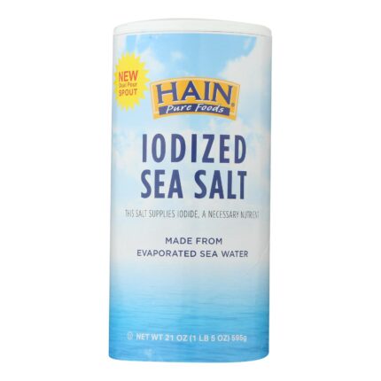 Hain Sea Salt,Iodized 21 Oz