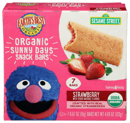 Earth'S Best, Organic Sunny Days Snack Bars Strawberry, Case Of 6, 4.69 Oz