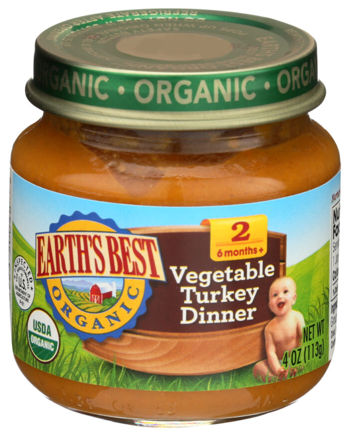 Earth'S Best, Baby Food, Organic Vegetable Turkey Dinner Cs Of, Case Of 10, 4 Oz - Image 1