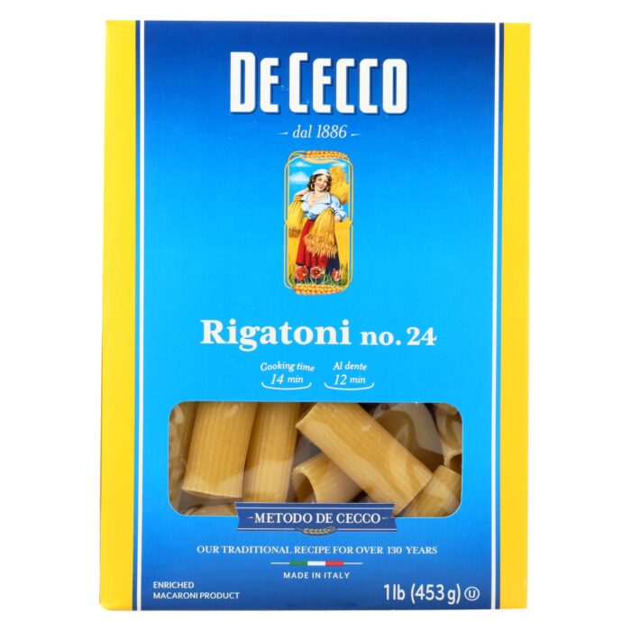 Dcecco Pasta,Rigatoni 16 Oz - Image 1