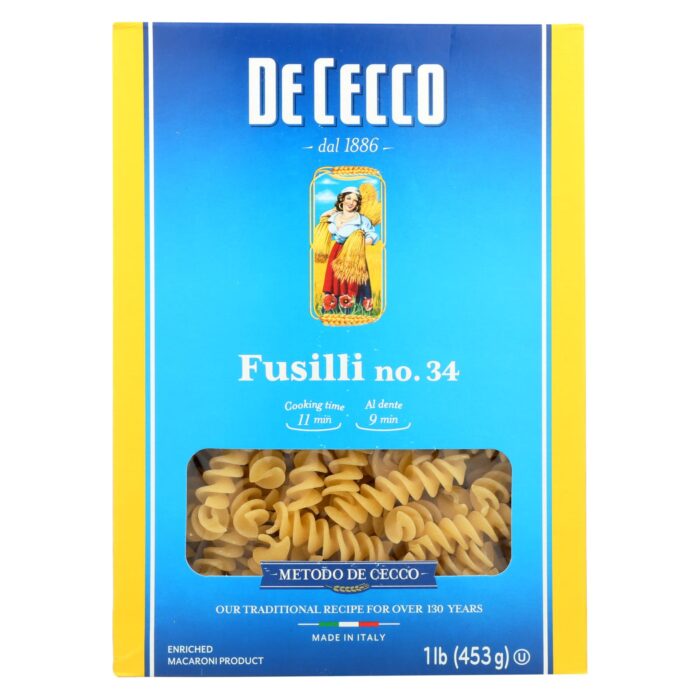 Dcecco Pasta,Fusilli 16 Oz - Image 1