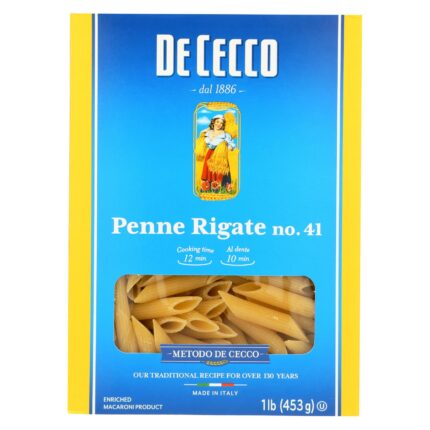 Dcecco Pasta,Penne Rigate 16 Oz
