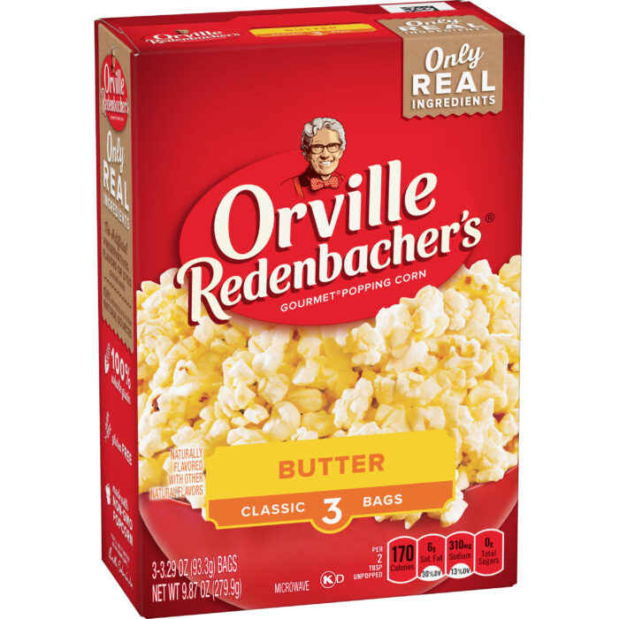 Orville Redenbacher'S, Gourmet Popping Corn Butter 3 Classic Bags, Case Of 12, 9.87 Oz - Image 1