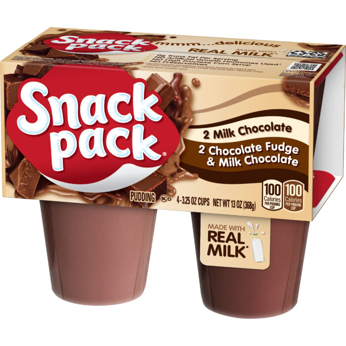 Snack Pack, Milk Chocolate Variety Pudding, Case Of 12, 13 Oz - Image 1